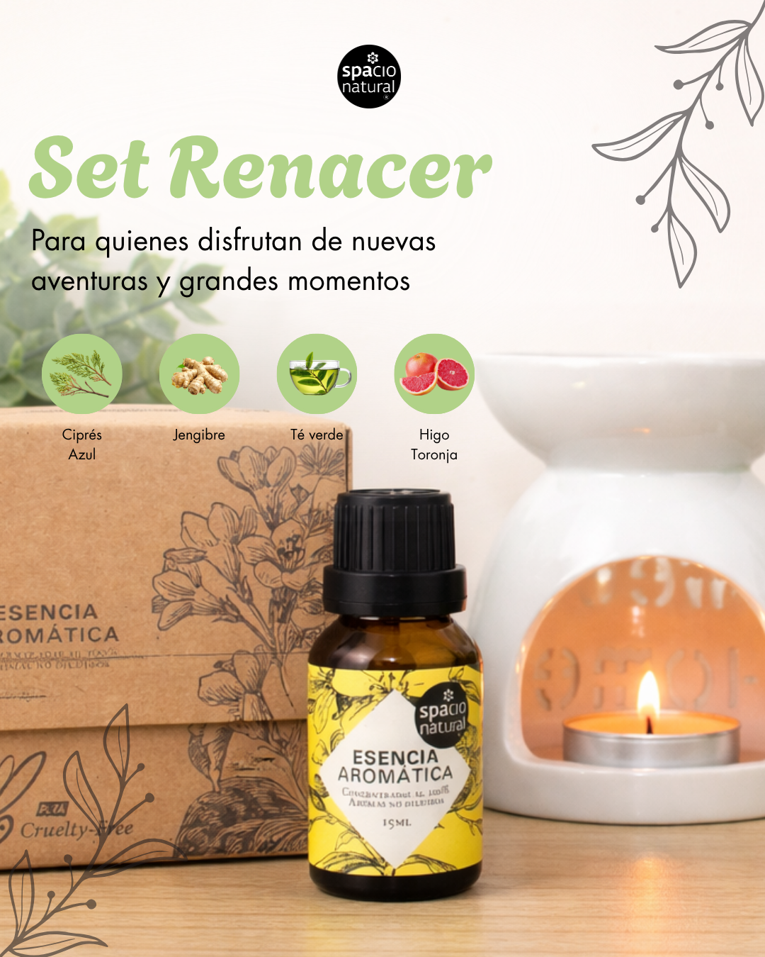 Pack Esencias Renacer + Difusor