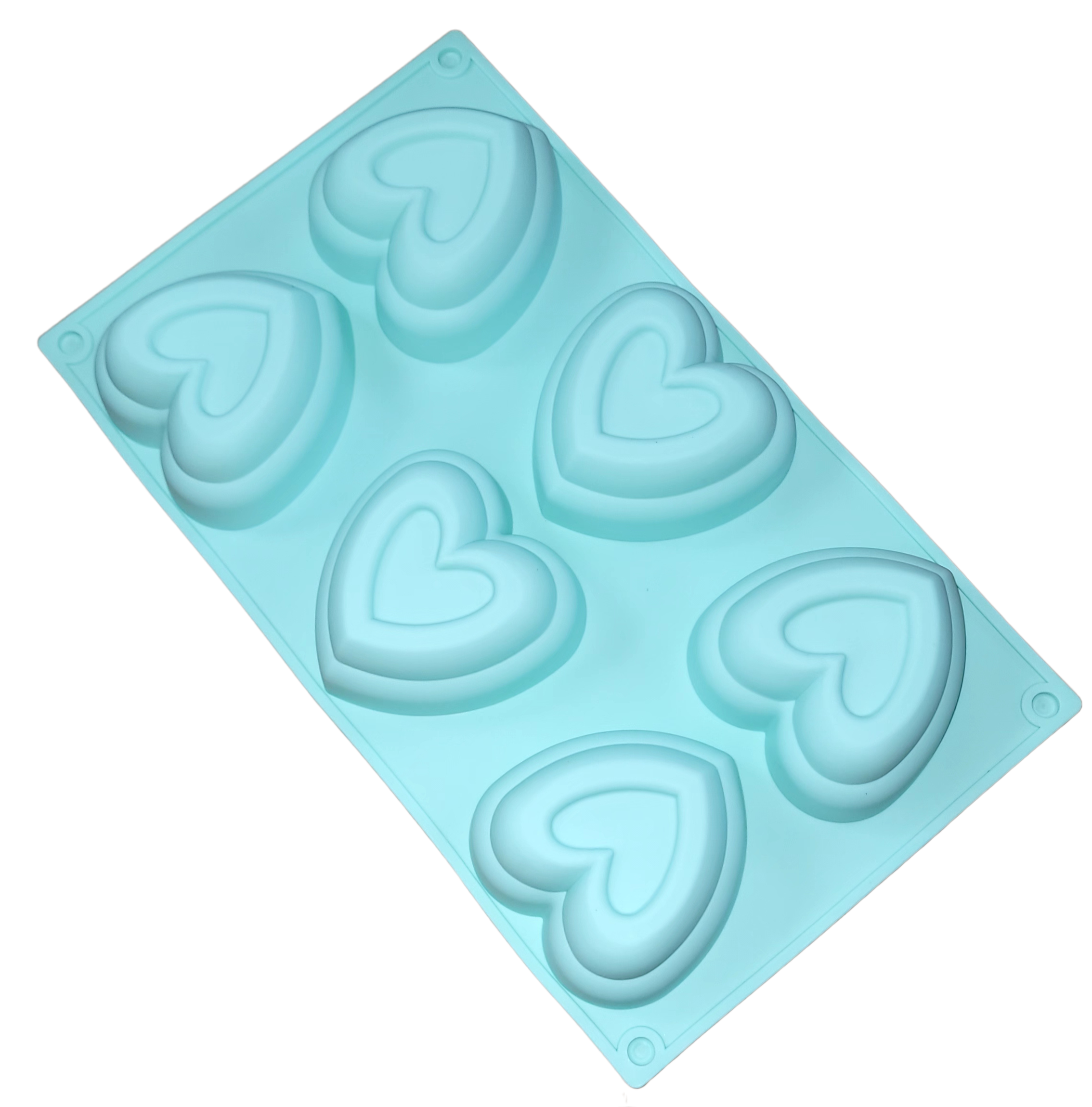 Molde Silicona corazón grande con relieve 120 Gr
