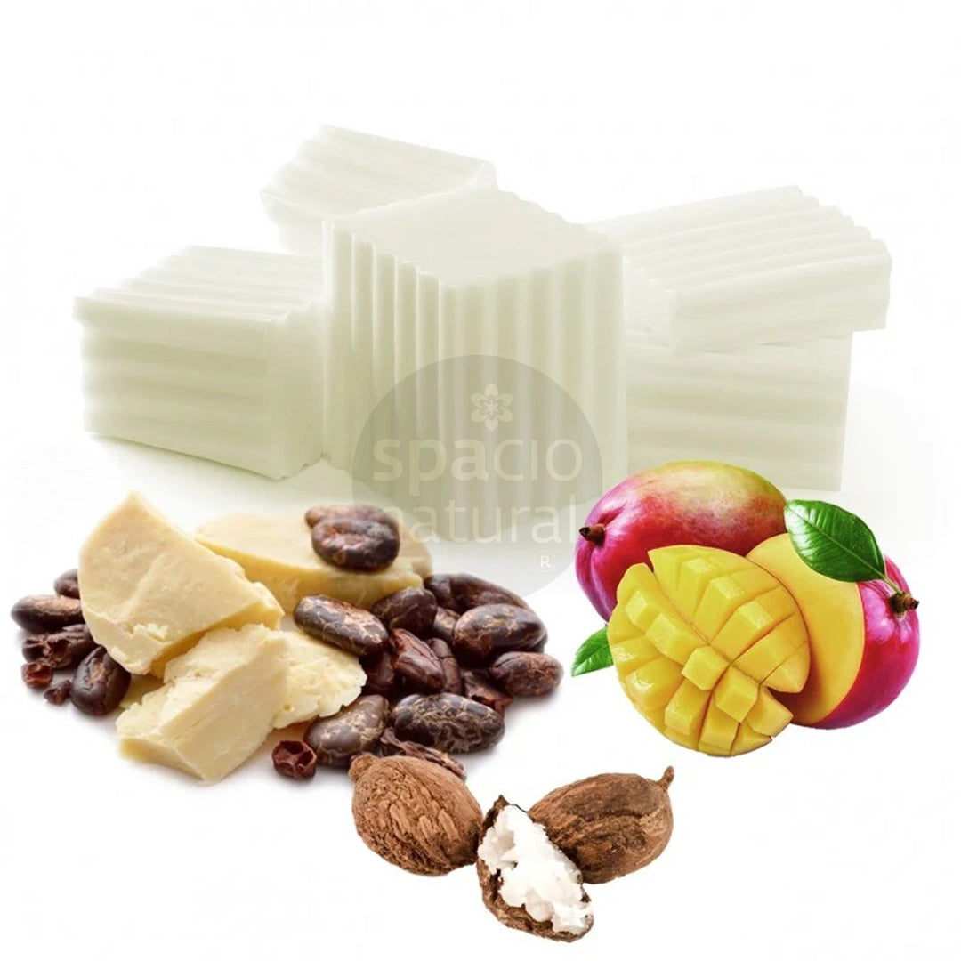 Base Jabón de Glicerina 3 mantecas (Cacao, Mango y Karite)