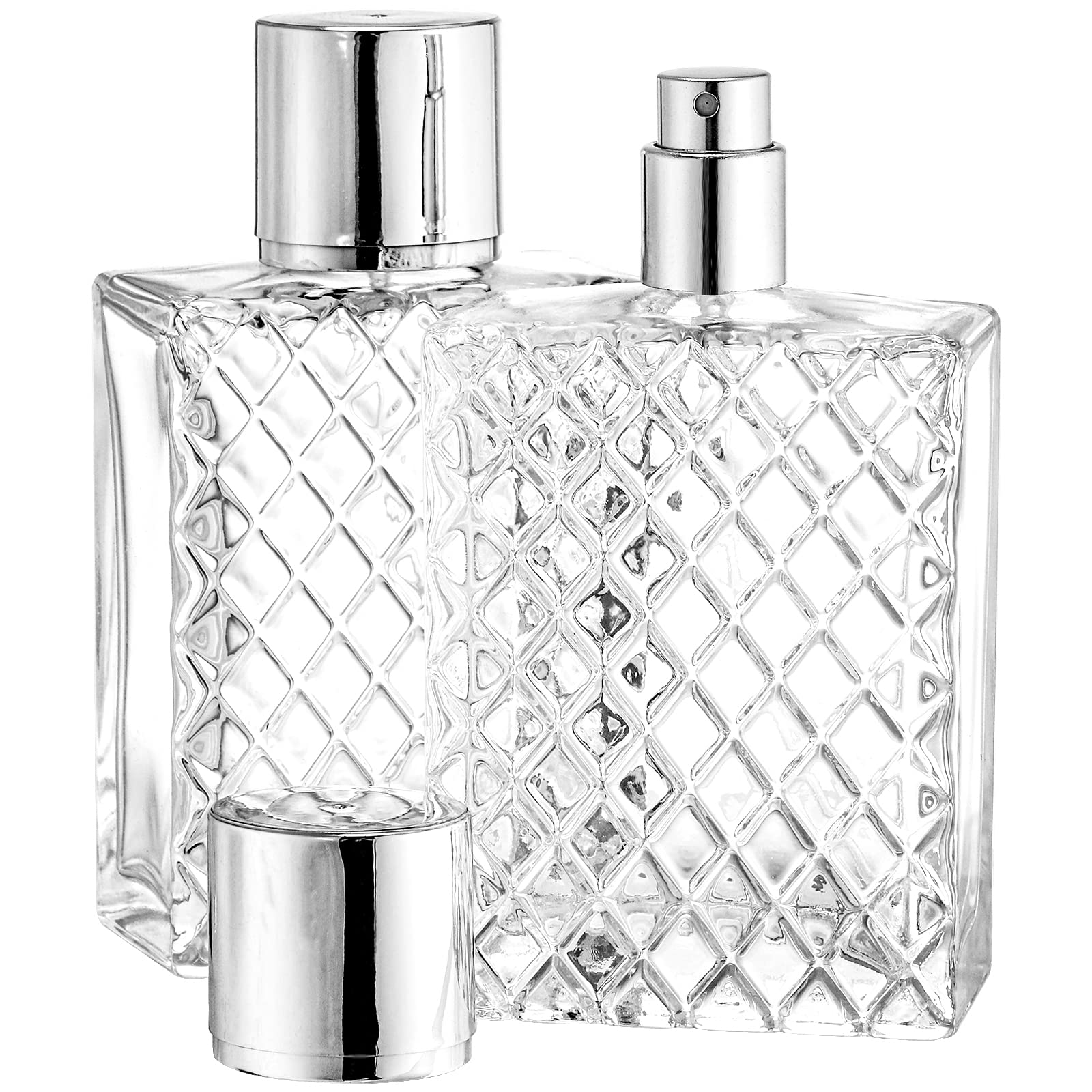 Frasco rectangular elegante con rombos