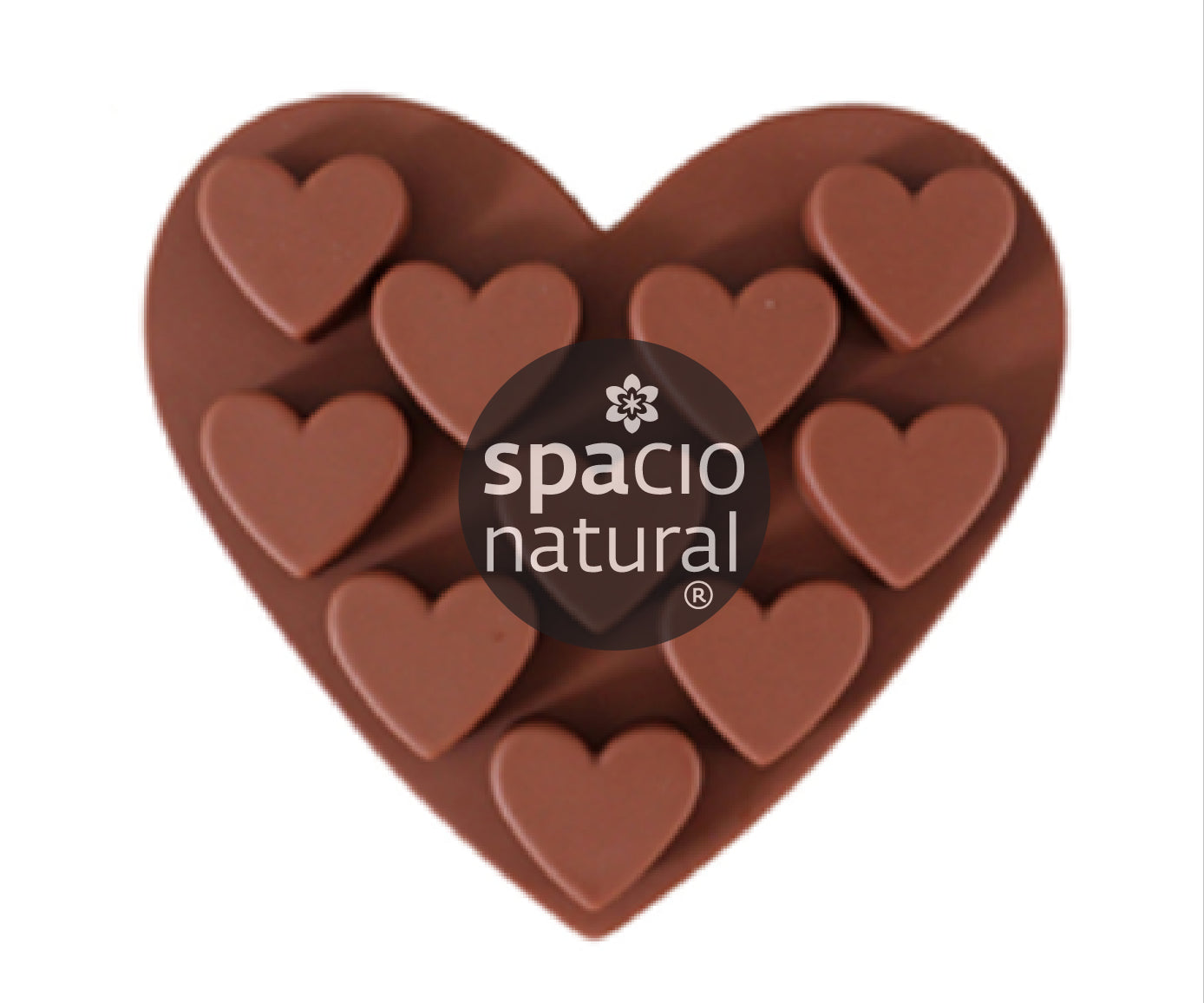 Molde Silicona Corazones Bombón 10