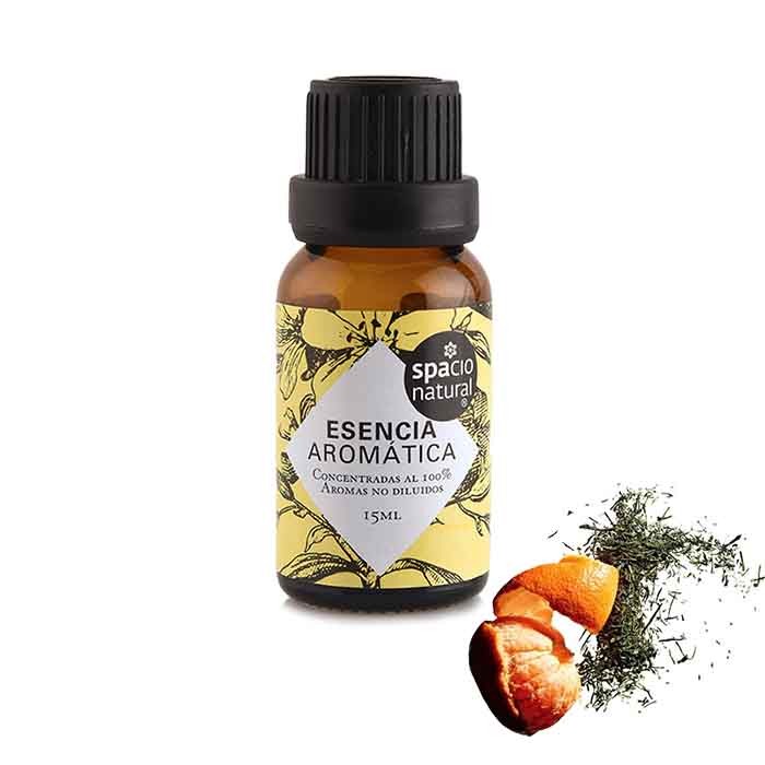 aroma de té verde y mandarina, formato 15ml