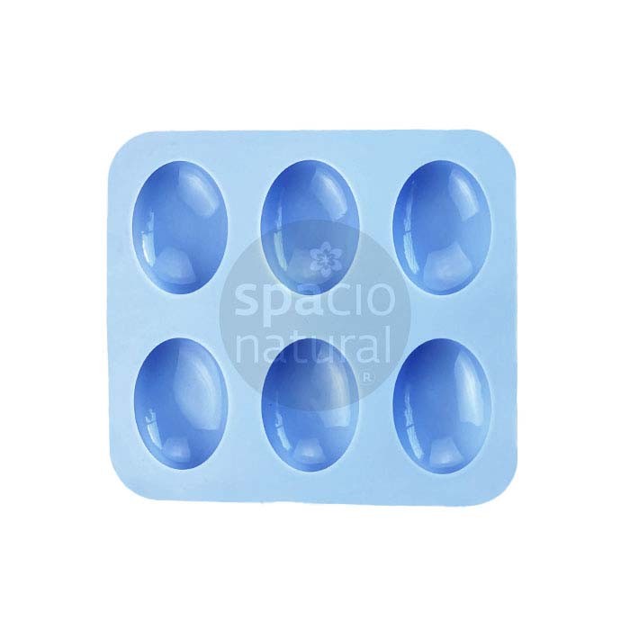Molde Silicona Ovalado Redondo 6 cavidades