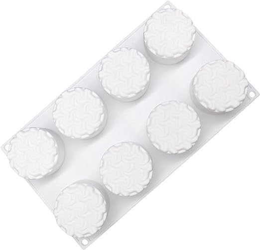 Molde Silicona Cilindro con Textura 8 cavidades 60 MM 80 Grs