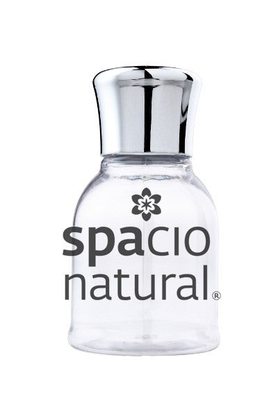 Botella pet 30 ml. Tapa plateada.