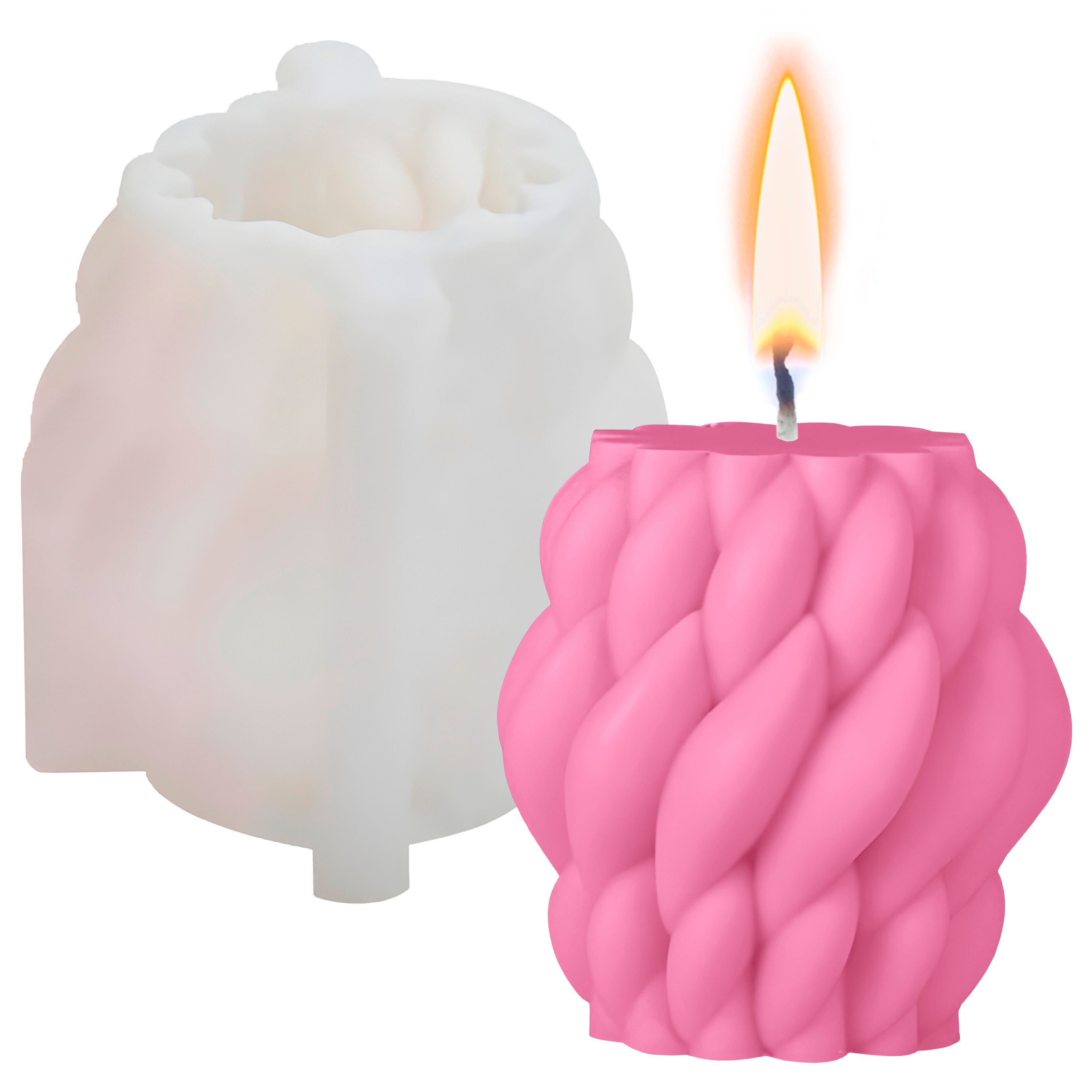 Molde Silicona para Velas Espiral Trenzado