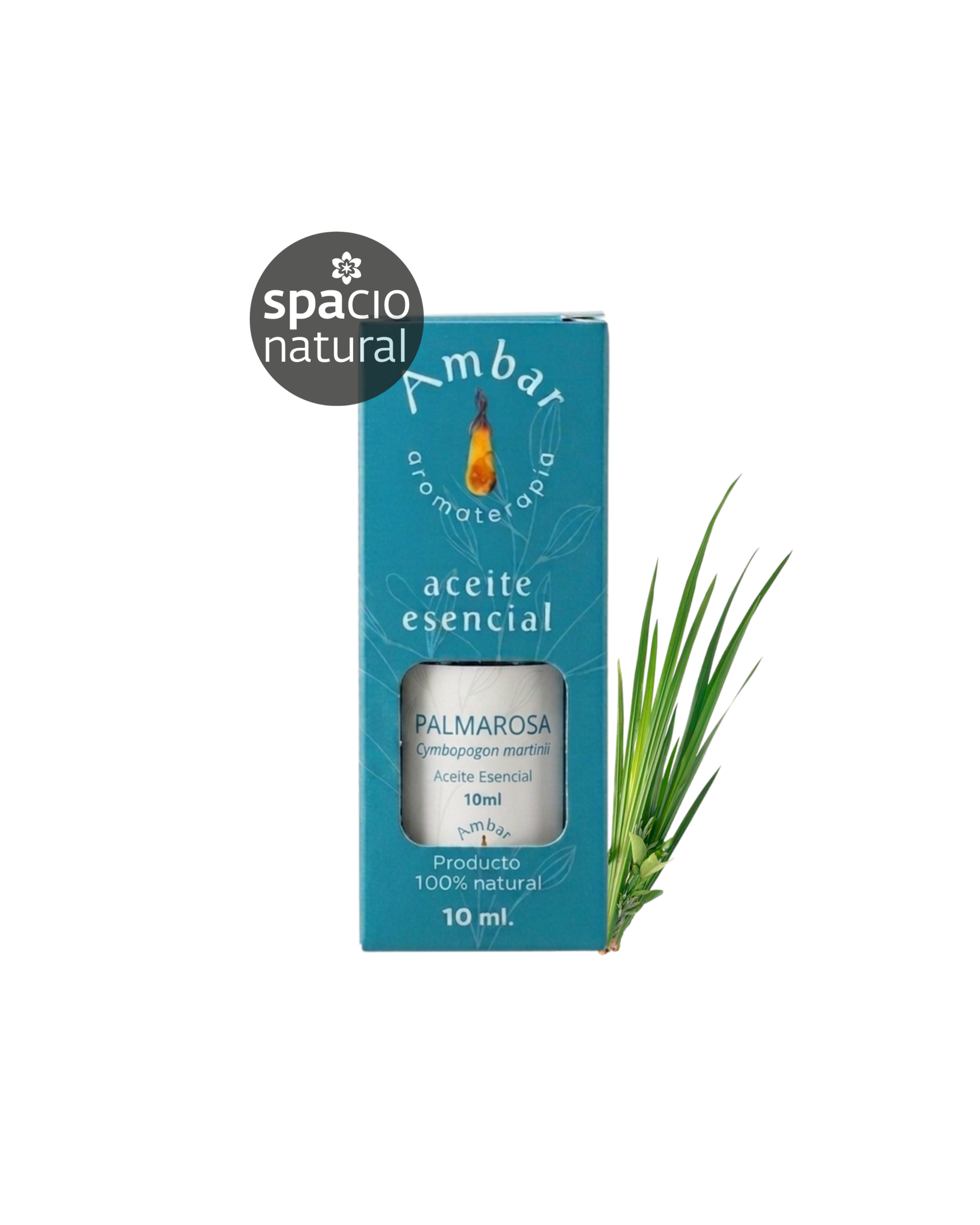 Aceite Esencial Palmarosa 10 ml - Ámbar