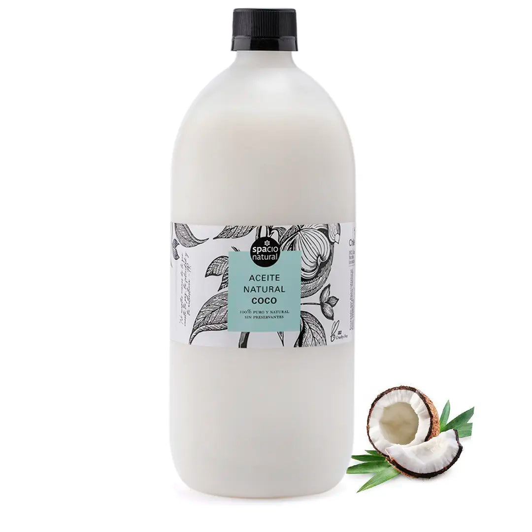 aceite de coco natural para uso corporal y facial