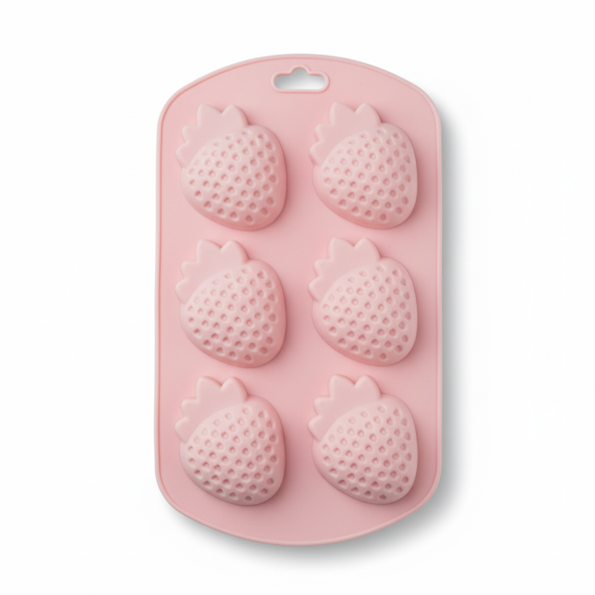 Molde Silicona Frutillas, Fresas - 6C
