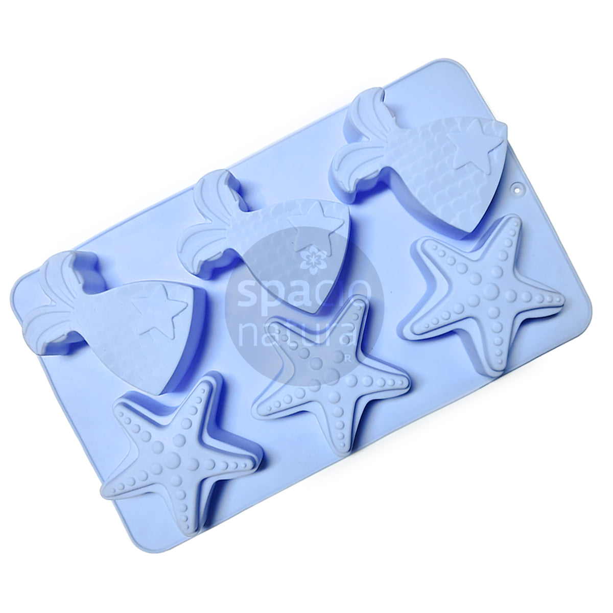 Molde silicona Estrellas y Colas de Sirena