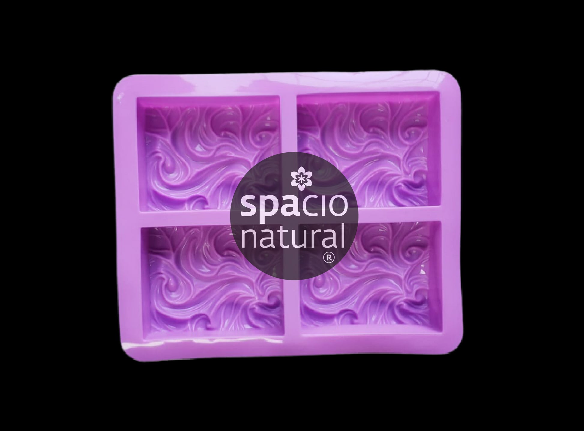 Molde silicona rectangular con textura 100 gramos aprox.