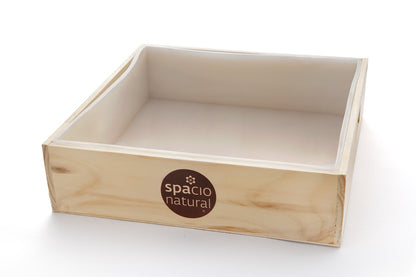 Molde de silicona con estructura de madera para realizar tortas de jabones de 8 kilos