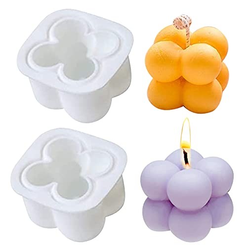 Molde silicona para velas racimo de burbujas 4 Cavidades